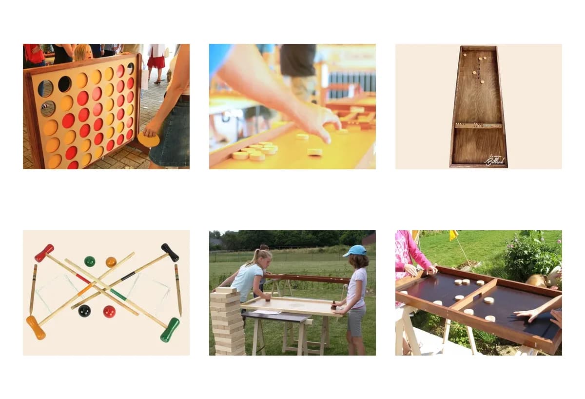 Jeux en bois géants — Pack 5