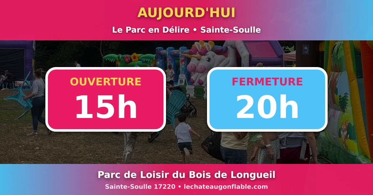 Parc — Ouvert mercredi 29/07 (pic canicule + créneau 19-20h)