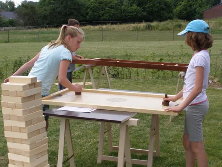 Air hockey sur table — location Des Bonds Délires